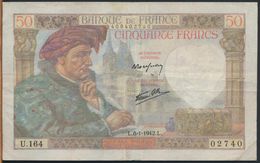 °°° FRANCE - 50 FRANCS 8/1/1942 °°° - 50 F 1940-1942 ''Jacques Coeur''