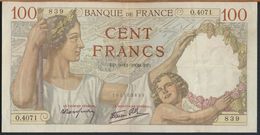 °°° FRANCE - 100 FRANCS 9/11/1939 °°° - 100 F 1939-1942 ''Sully''