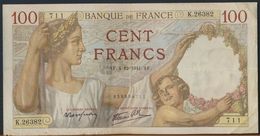 °°° FRANCE - 100 FRANCS 4/12/1941 °°° - 100 F 1939-1942 ''Sully''