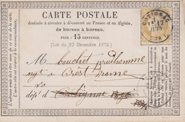 Carte  Postale  Précurseur  Oblitération  COTIGNAC ( Var)   1874 - Vorläufer