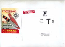 Enveloppe Reponse T Chasseur Fraçais + Presse Illustré Couteau Sanglier - Buste Risposta T
