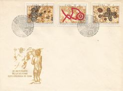 Cuba 1970 Prehistory Indian Natives Rock Paintings FDC Cover - Prehistory