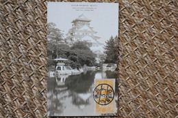 Delcampe - Carte Postale Ancienne Tsuru-no-ihe Garden Of Kishu-qoten And Castle Tower Osakajo Park Osaka Japon - Osaka