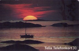 SUECIA. SE-TEL-030-0162. Sunset - Landscape In Sunset. 1996-07. (472) - Schweden