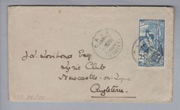 Schweiz 1900-11-18 Caux Brief Mit 25Rp. UPU Nach Newcastle England - Covers & Documents