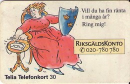 SUECIA. SE-TEL-030-0049. Riksgäldskonto - Riksgäldskontoret. 1994-12. (491) - Schweden