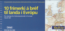 Iceland 1994 Booklet Of 10 Scott #780 35k St Brendan, Monks, Volcano EUROPA - Libretti