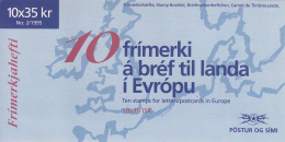 Iceland 1995 Booklet Of 10 Scott #801 35k Spell-Broken Einar Jonsson EUROPA - Postzegelboekjes