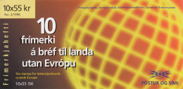 Iceland 1996 Booklet Of 10 Scott #819 55k Olafia Johannsdottir EUROPA - Libretti