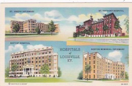 Kentucky Louisville St Joseph Infirmary Baptist Hospital St Anthony Hospital & Norton Memorial Hospital Curteich - Louisville