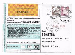 EDB125 - REPUBBLICA 1980 , 30+120 Lire Isolato Castelli Su Lotteria Italia - 1961-70: Storia Postale