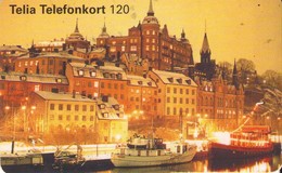 SUECIA. SE-TEL-120-0053. Stockholm By Night - Stockholm, S. Mälarstrand. 10-1999. (523) - Schweden