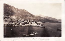 Photo 1919 MONACO - L'entrée Du Port, Le Bâteau Du Prince, Voilier, Yacht (A182, Ww1, Wk 1) - Haven