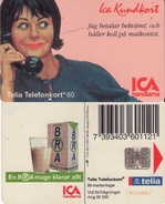 SUECIA. SE-TEL-060-0007A. ICA Member Card - ICA Kundkort. 1994-04. (530) - Schweden