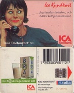 SUECIA. SE-TEL-060-0007C. ICA Member Card - ICA Kundkort. 1994-06. (531) - Schweden