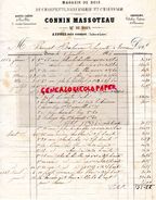 37- ESVRES PRES CORMERY- RARE LETTRE 1866- CONNIN MASSOTEAU-MAGASIN DE BOIS CHARPENTE-MENUISERIE-NOYER CHENE- - 1800 – 1899