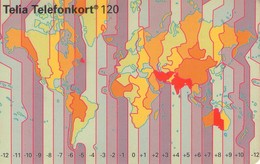 SUECIA. SE-TEL-120-0004. Time Zones - Tidszoner. 1994-03. (564) - Schweden