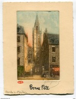 Eau Forte Originale Bonne Fête  MORLAIX St Melaine Signée - Prints & Engravings