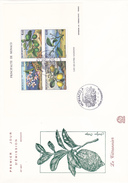 Delcampe - MONACO @ FDC N° 867 Grand Format 22,8 Cm X 16,3 Cm BLOC 1990 Le CITRONNIER Les 4 Saisons Arbre Fruitier Nature - FDC