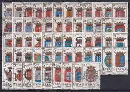 ESPAÑA 1962/1966 SERIE ESCUDOS COMPLETA USADO - Used Stamps