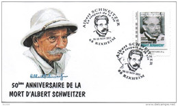 FRANCE 2015 FDC + Cachet + MonTimbraMoi MTAM SCHWEITZER Rencontres AFAAS Rixheim Nobel 2 - Albert Schweitzer