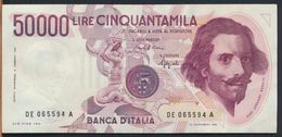 °°° ITALIA - 50000 LIRE BERNINI I° TIPO 06/03/1992 SERIE DE °°° - 50000 Liras