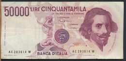 °°° ITALIA - 50000 LIRE BERNINI I° TIPO 01/12/1986 SERIE AC °°° - 50.000 Lire
