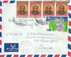 Airmail Brief  Kinshasa - Steinhausen - Steffisburg             1991 - Gebruikt