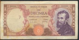 °°° ITALIA - 10000 LIRE MICHELANGELO 20/05/1966 SERIE G °°° - 10000 Lire