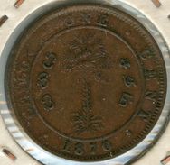 Sri Lanka Ceylon 1 Cent 1870 KM 92 - Sri Lanka (Ceylon)