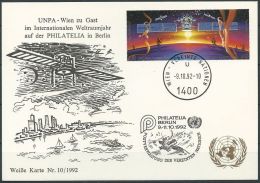 UNO WIEN 1992 Mi-Nr. 126 WEISSE KARTE - BERLIN 09.10.1992 - Cartas & Documentos