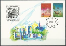 UNO WIEN 1990 Mi-Nr. 104 WEISSE KARTE - SINDELFINGEN 26.10.1990 - Storia Postale