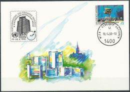 UNO WIEN 1990 Mi-Nr. 96 WEISSE KARTE - ESSEN 19.04.1990 - Storia Postale