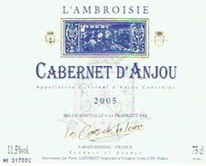 CABERNET D ANJOU  L AMBROISIE  2005  BRISSAC   **   **   A   SAISIR ***** - Pink Wines