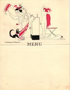 3 Carte Chromo Menu PUB Mictasol   Illustrateur Roger Cartier   & Felix Lorian  Ordonnance Hippocrate Offrande à Priape - Menú