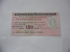 MINIASSEGNO BANCA DI S.PAOLO-BRESCIA  LIRE 150. - [10] Cheques Y Mini-cheques