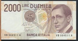 °°° ITALIA - 2000 LIRE G. MARCONI 06/03/1992 SERIE VB °°° - 2000 Liras