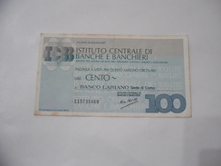 MINIASSEGNO ISTITUTO CENTRALE BANCHE E BANCHIERI LIRE 100. - [10] Cheques Y Mini-cheques