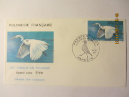 Enveloppe 1er Jour POLYNESIE Les Oiseaux En Polynésie  "ÖTU'U "  1982 - Brieven En Documenten