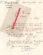 49- ANGERS- RARE LETTRE VVE BOUGERE & FILS- 1901- BANQUE- BANQUIERS- - Banco & Caja De Ahorros