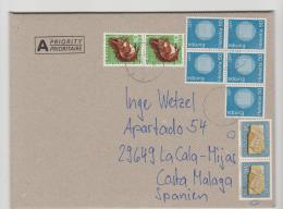 Schweiz XX004 // - SCHWEIZ - Brief, Buntfrankatur  Nach Spanien - Covers & Documents