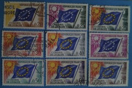 France 1963 : Conseil De L'Europe N° 27 à 35 Oblitéré - Usati