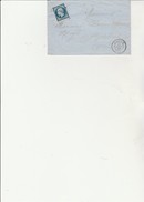 LETTRE AFFRANCHIE N° 14 OBLITERATION PC 1800 - LUNEVILLE -CAD 1856 - 1849-1876: Klassieke Periode