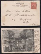 France LEVANT 1905 Picture Postcard Constaninople To Austria - Covers & Documents