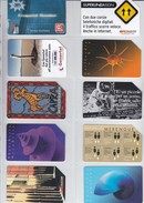 Italy, 10 Different Cards Number 28, Ostrich, Space, Sea Shells, Chipcard, Zodiac, 2 Scans. - [4] Colecciones