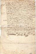 VP11.451- Acte De 1772 Concernant Mrs CAUVIN à MORAINVILLE & LECLERC Frères De SAINT AUBIN DE SCELLON & COURBEPINE - Bills Of Exchange