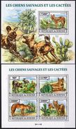 BURUNDI 2013 - Chiens Sauvages, Cactus - Feuillet 4 Val + BF Neufs // Mnh // CV 34.00 Euros - Unused Stamps
