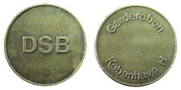 03758 GETTONE TOKEN JETON FICHA DENMARK BAGAGLI BAGAGE TOKEN DSB GARDEROBEN KOBENHAVN - Casino