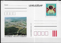 Hungary Hongrie 1993 Opening New Highway M7 Autoroute, Entier Postale Stationary - Brieven En Documenten