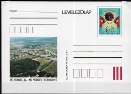 Hungary Hongrie 1993 Opening New Highway M7 Autoroute, Entier Postale Stationary - Cartas & Documentos